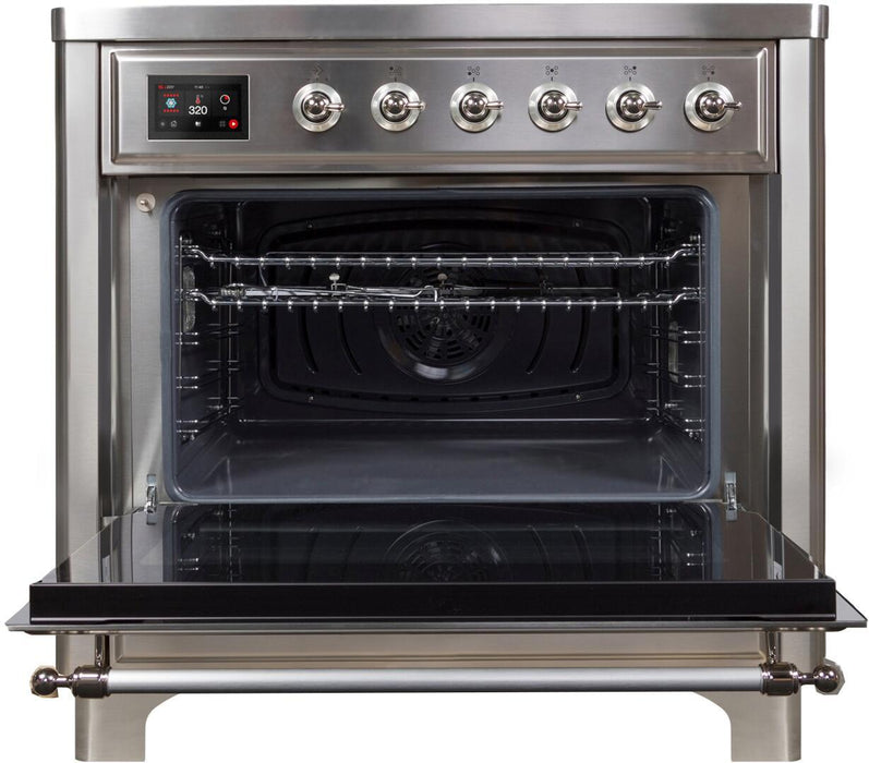 ILVE Majestic II 36" Induction Range Stainless Steel Chrome Trim UMI09NS3SSC