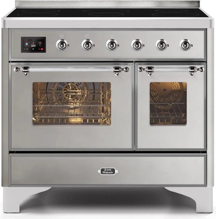 ILVE  Majestic II 40" Electric Range, Stainless Steel, Chrome Trim UMDI10NS3SSC