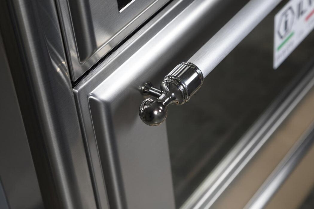 ILVE Majestic II 48" Dual Fuel Natural Gas Freestanding Range, Stainless Steel, Chrome Trim UM12FDNS3SSC