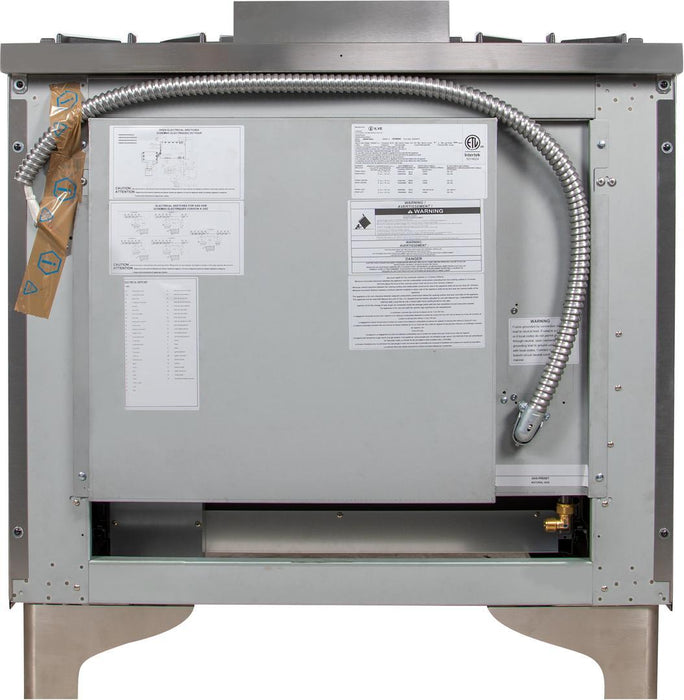 ILVE Majestic II 48" Dual Fuel Natural Gas Freestanding Range, Stainless Steel, Chrome Trim UM12FDNS3SSC