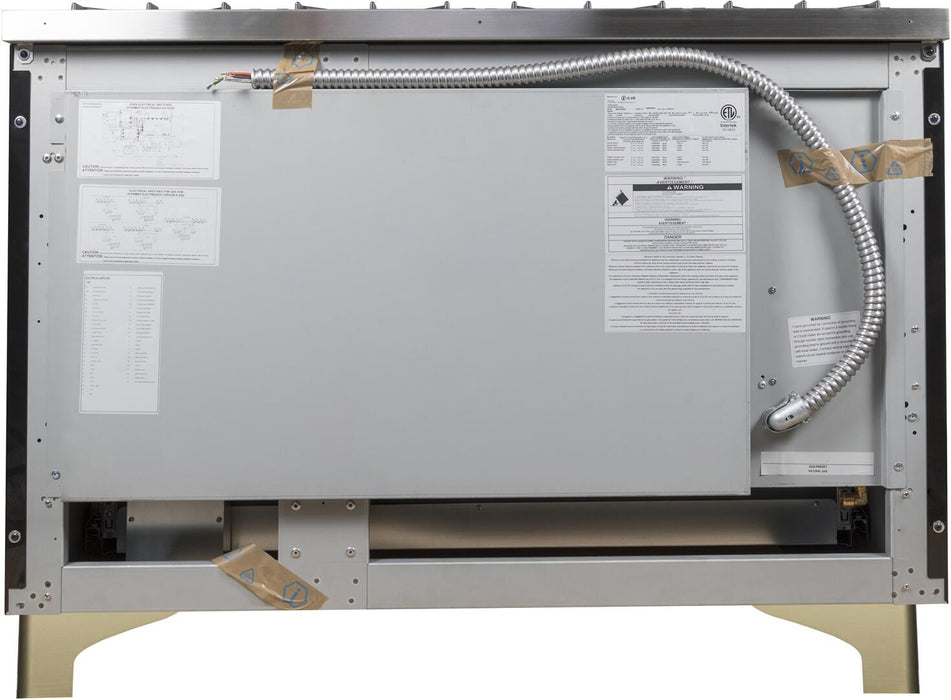 ILVE Majestic II 48" Dual Fuel Range, Glossy Black, UM12FDNS3BKG