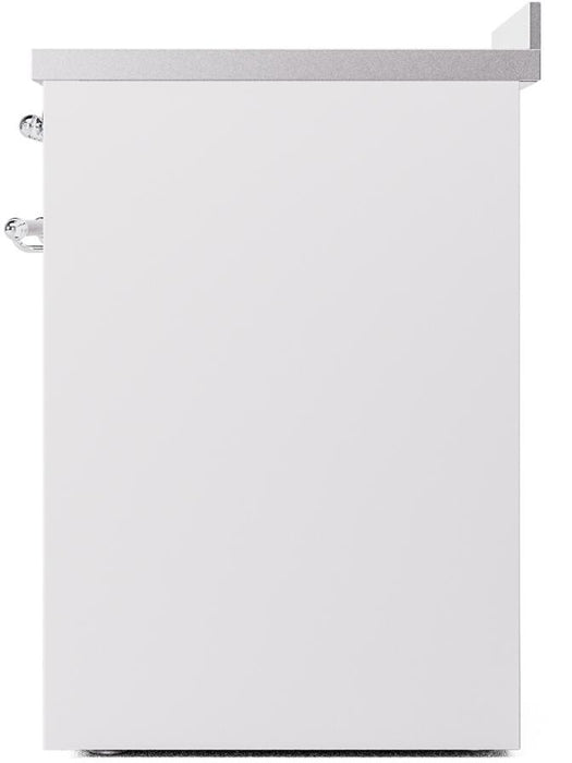 ILVE Nostalgie II 30" Electric Range, White, Chrome Trim UPI304NMPWHC