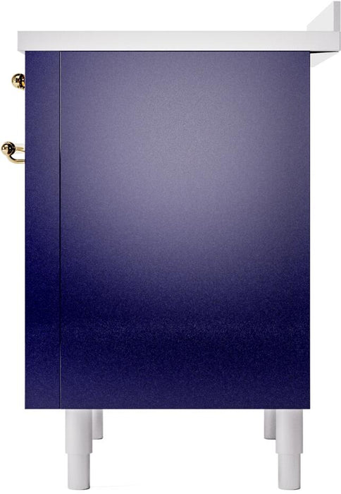 ILVE Nostalgie II 36 " Electric Range, Blue, Brass Trim UPI366NMPMBG