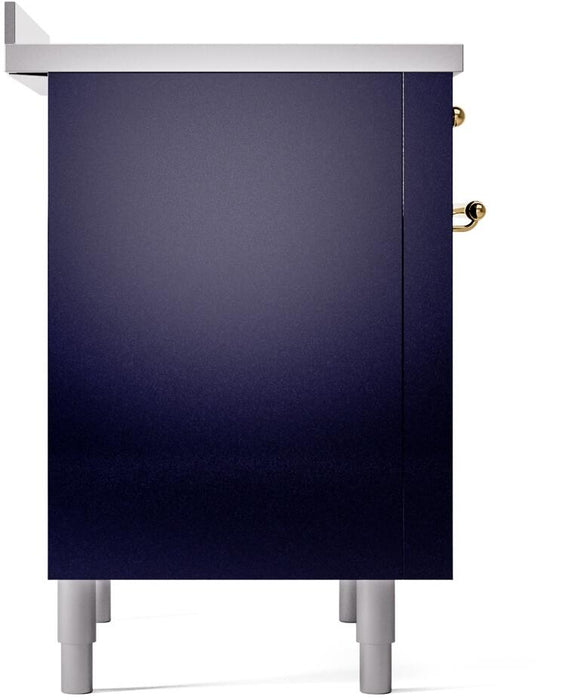 ILVE Nostalgie II 36 " Electric Range, Blue, Brass Trim UPI366NMPMBG