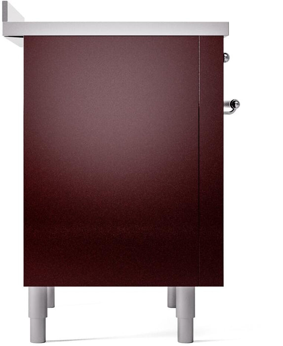 ILVE Nostalgie II 36 " Electric Range, Burgundy, Chrome Trim UPI366NMPBUC