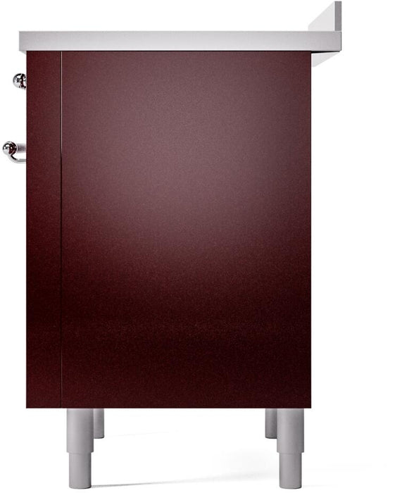 ILVE Nostalgie II 36 " Electric Range, Burgundy, Chrome Trim UPI366NMPBUC