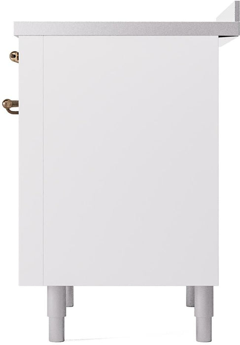 ILVE Nostalgie II 36" Electric Range, White, Bronze Trim UPI366NMPWHB