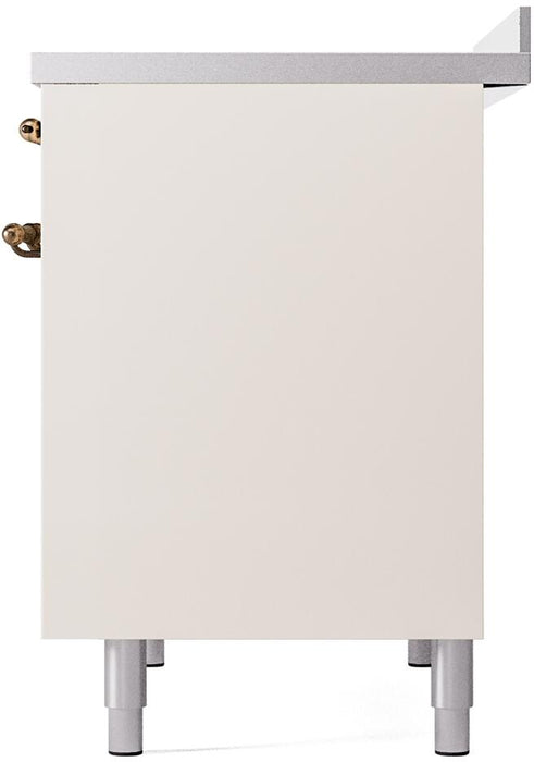 ILVE Nostalgie II 40" Electric Range, Antique White, Bronze Trim UPDI406NMPAWB