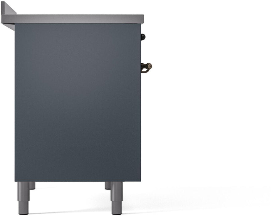 ILVE Nostalgie II 40" Electric Range ,Blue Grey, Bronze Trim UPDI406NMPBGB
