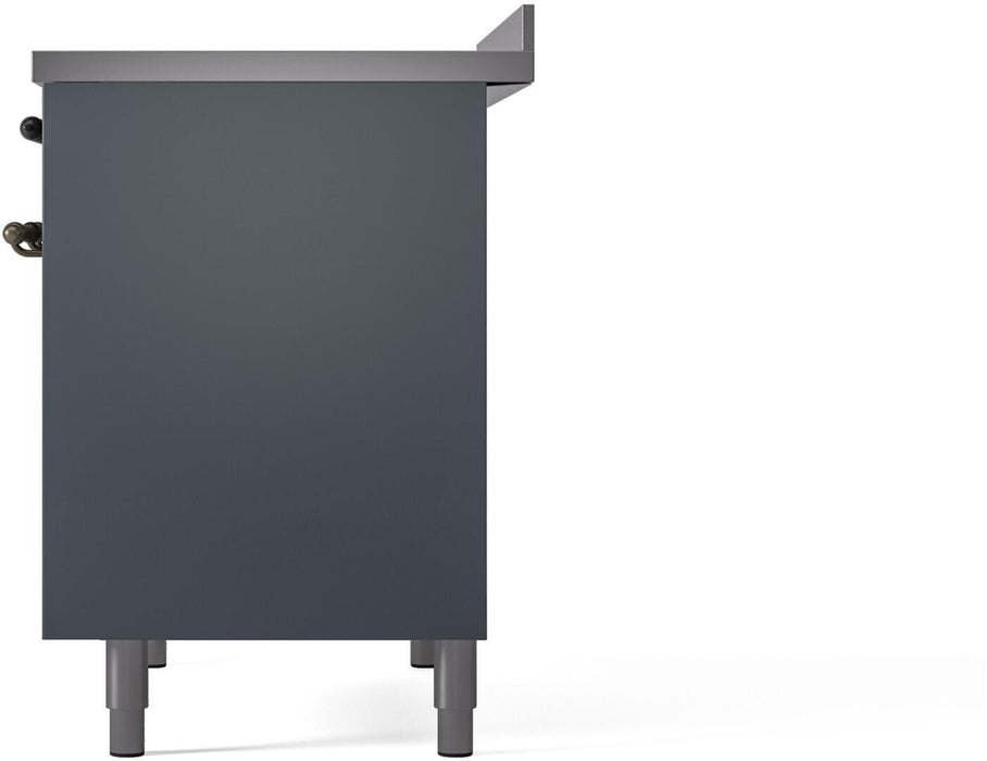ILVE Nostalgie II 40" Electric Range ,Blue Grey, Bronze Trim UPDI406NMPBGB