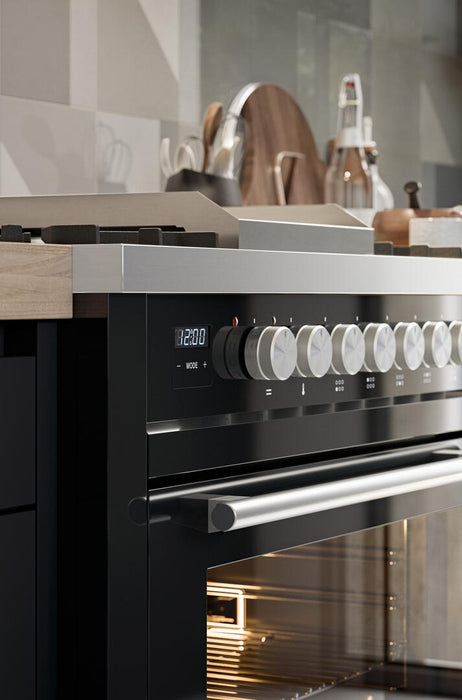 ILVE Professional Plus II 40" Dual Fuel Natural Gas Range, Matte Graphite with Trim, UPD40FWMPMG