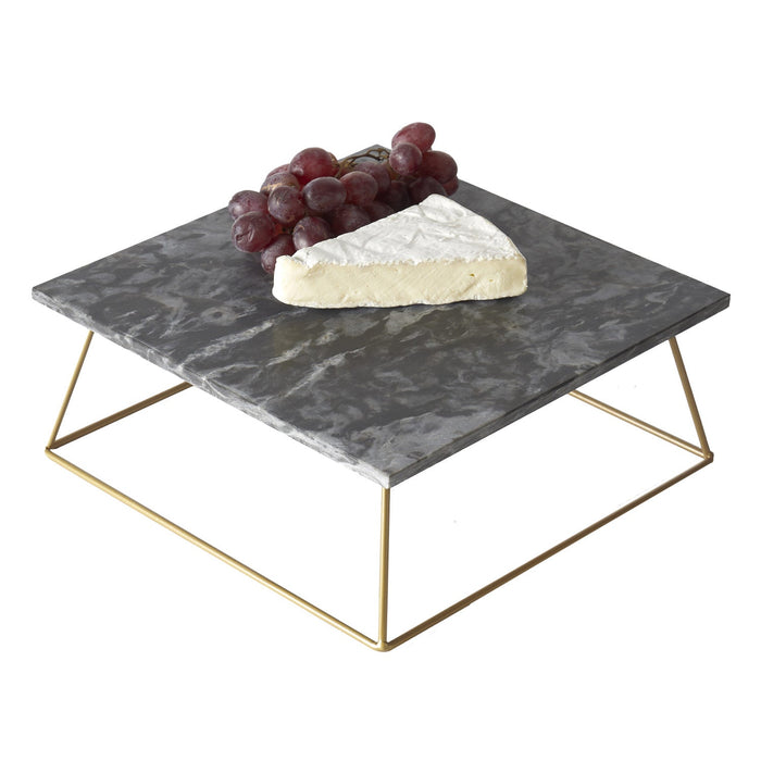 Sophia Grace Square Table Riser, Black Marble, 12x12x5 Inches