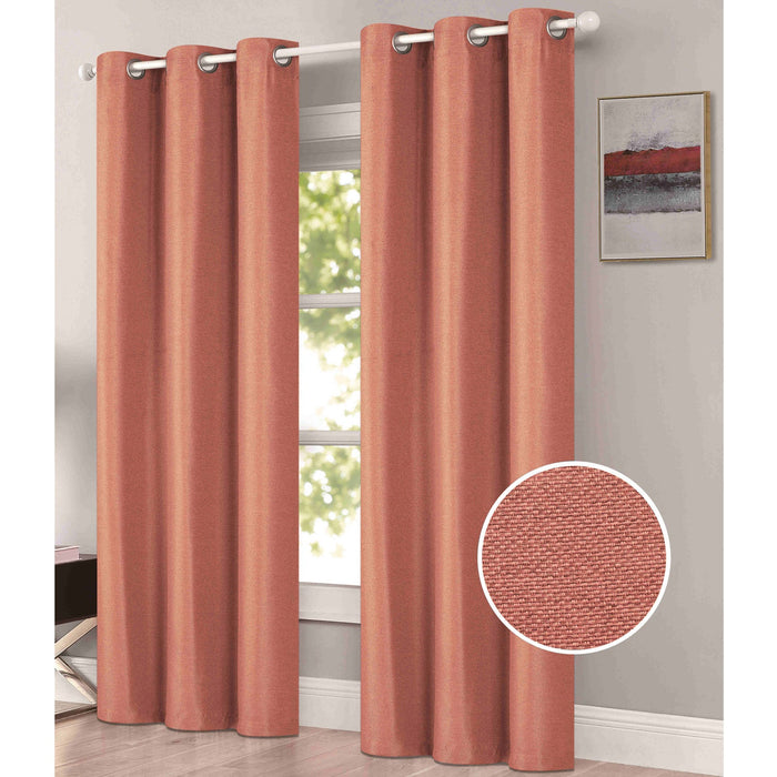 Freida 2-Pack Room Darkening Grommet Window Panels Set, 38x84 Inches Each