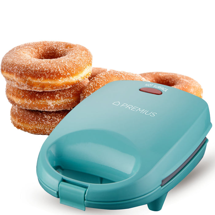PREMIUS Ceramic Non-Stick Mini Snack Donut Maker, 2 Inch Mold, 4 Count