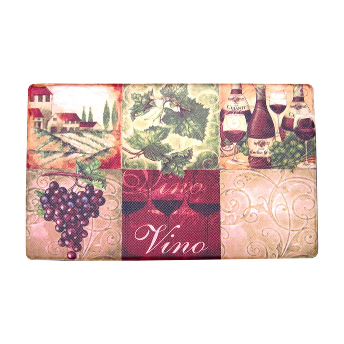 Napa Valley Decorative Anti-Fatigue Mat, Beige-Burgundy, 18x30 Inches