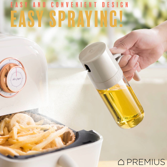 PREMIUS Glass Oil Sprayer Bottle, Natural, 8.45 Ounces