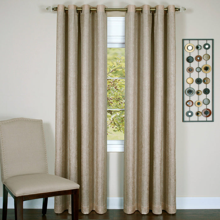 Taylor Crushed Satin Lined Room Darkening Grommet Window Panel, 50x84 Inches