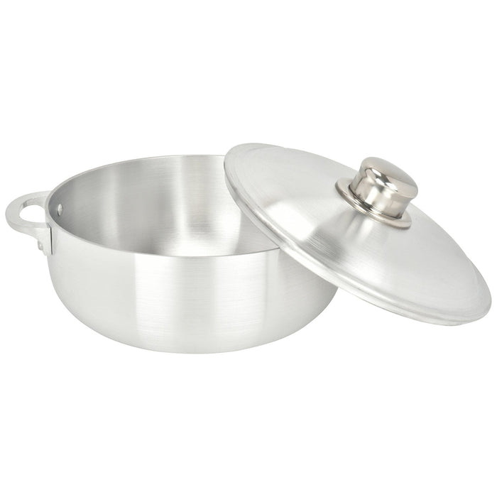 Chef Pro Commercial Grade Aluminum Caldero Stock Pot, Silver, 3.8 Quarts