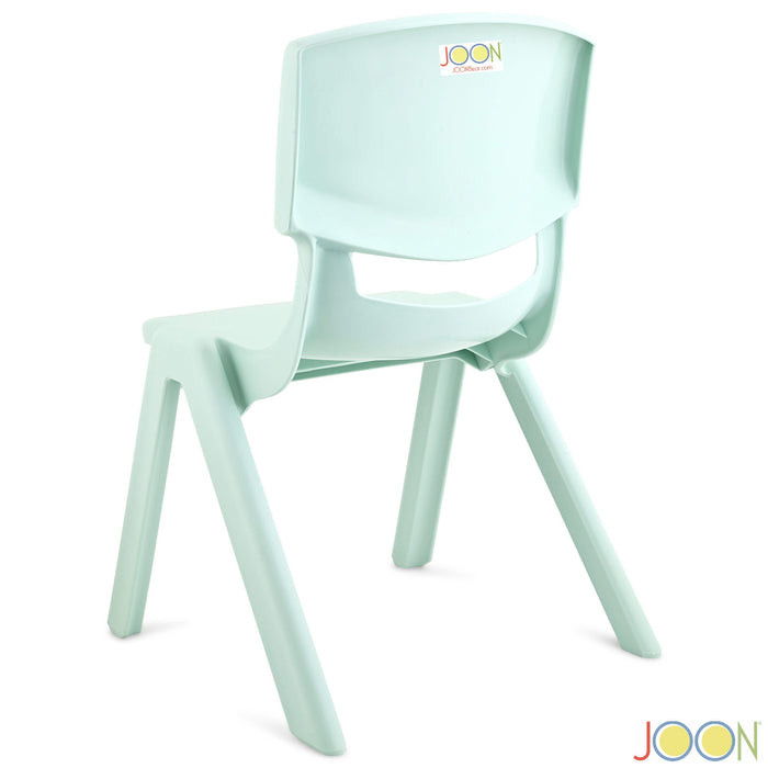 JOON Stackable Plastic Kids Learning Chairs, Mint Green, 20.5x12.75X11 Inches, 2-Pack (Pack of 2)