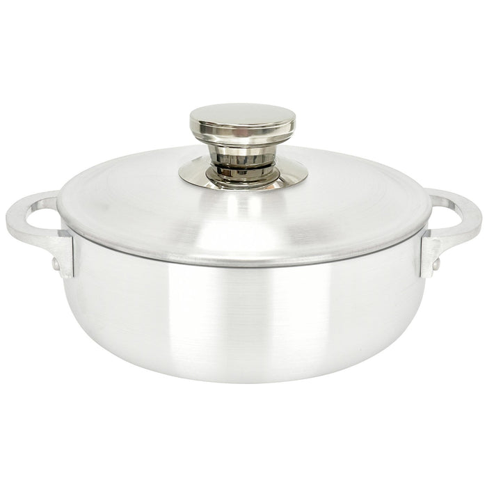 Chef Pro Commercial Grade Aluminum Caldero Stock Pot, Silver, 1.9 Quarts