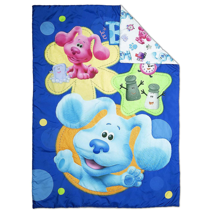 Funhouse Blue's Clues and You 4-Piece Reversible Comforter Set, Toddler Bed Size