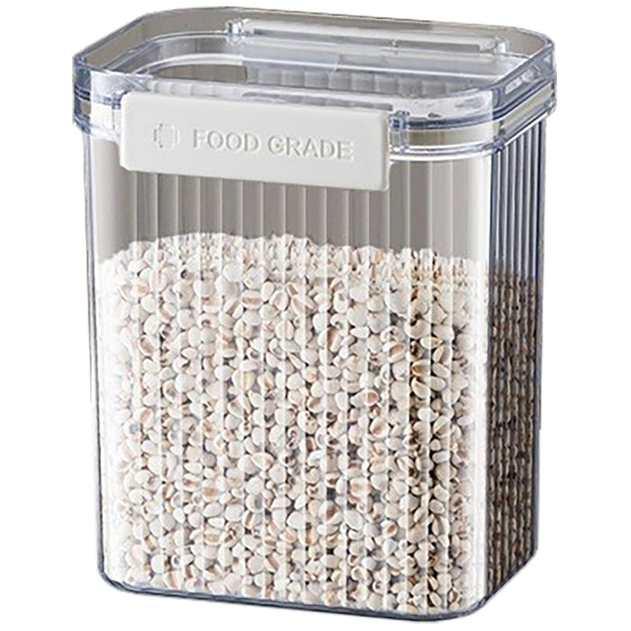 PREMIUS Plastic Food Storage Container, Rectangle, Clear-Natural