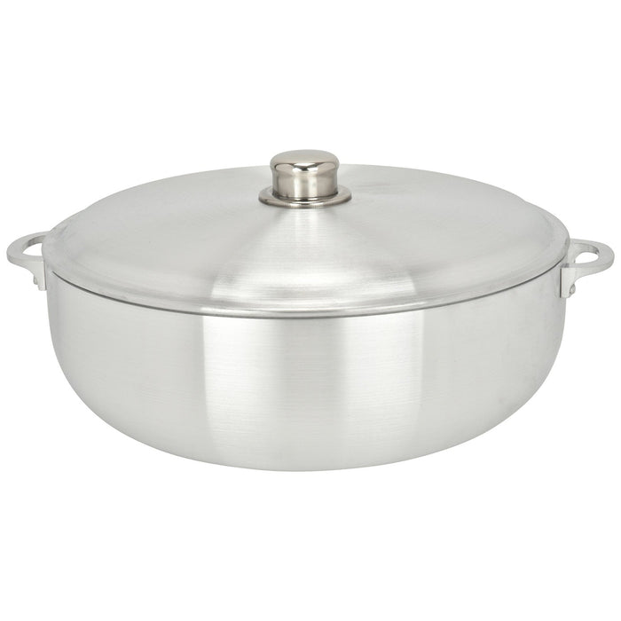 Chef Pro Commercial Grade Aluminum Caldero Stock Pot, Silver, 13.3 Quarts