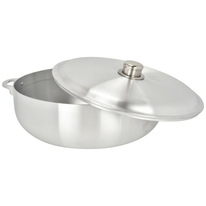 Chef Pro Commercial Grade Aluminum Caldero Stock Pot, Silver, 13.3 Quarts