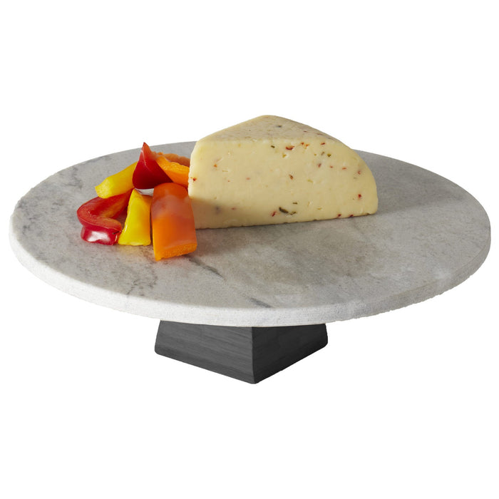 Sophia Grace Round Table Riser, Marble-Black, 12x12x3.75 Inches