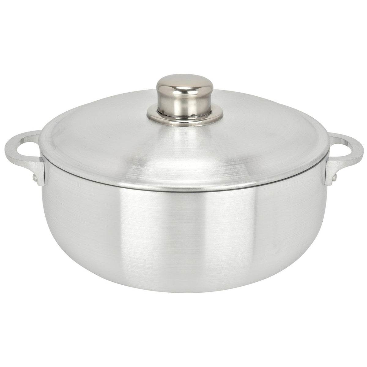 Chef Pro Commercial Grade Aluminum Caldero Stock Pot, Silver, 5.1 Quar ...