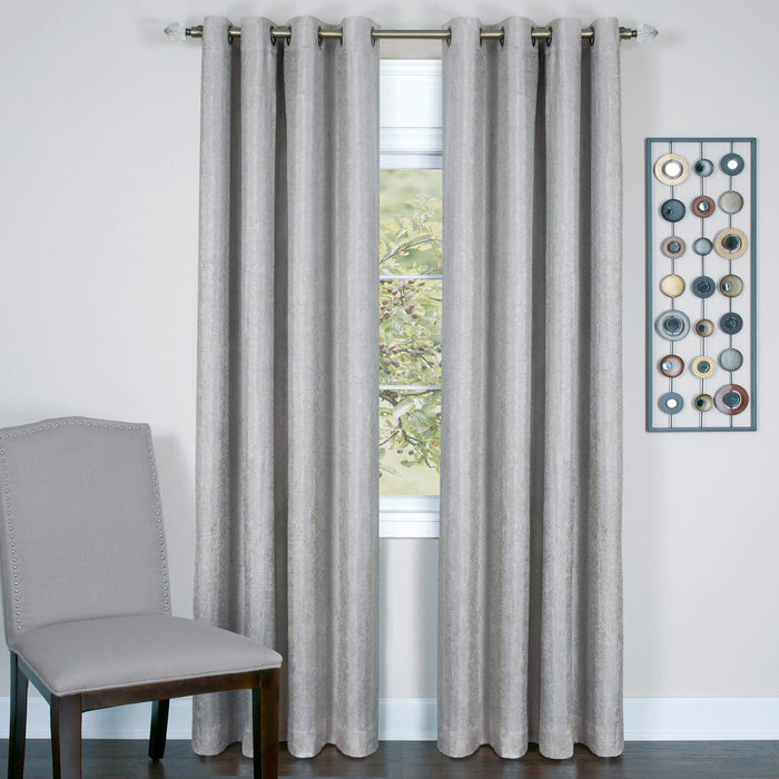 Taylor Crushed Satin Lined Room Darkening Grommet Window Panel, 50x84 Inches