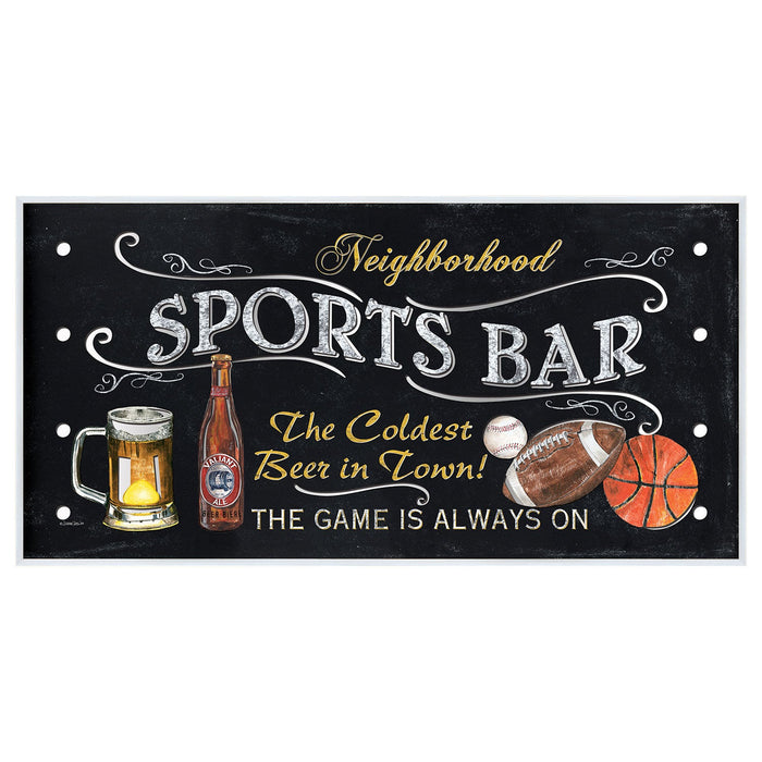 PREMIUS Good Times Panel With Mirror Cut-Outs, Sports Bar, 23.75x12 Inches