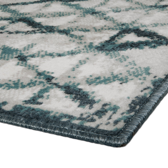 Achim Capri 3 Piece Rug Set, Rizzy Blue, 3-Piece Set, 2x3, 2x5, 5x7 Feet