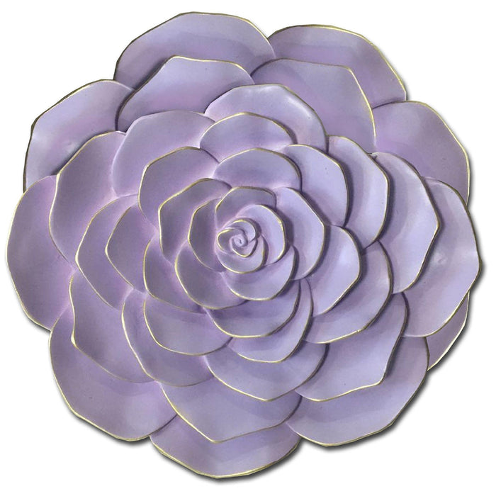 Premius Resin Pastel Floral Wall Decor, Purple, 12 Inches