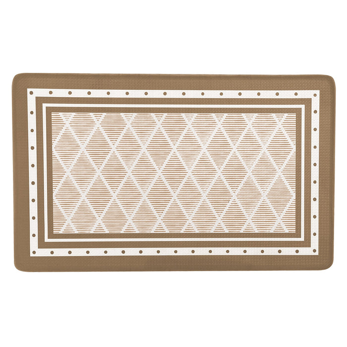 Boho Geometric Decorative Anti-Fatigue Kitchen Mat, 18x30 Inches
