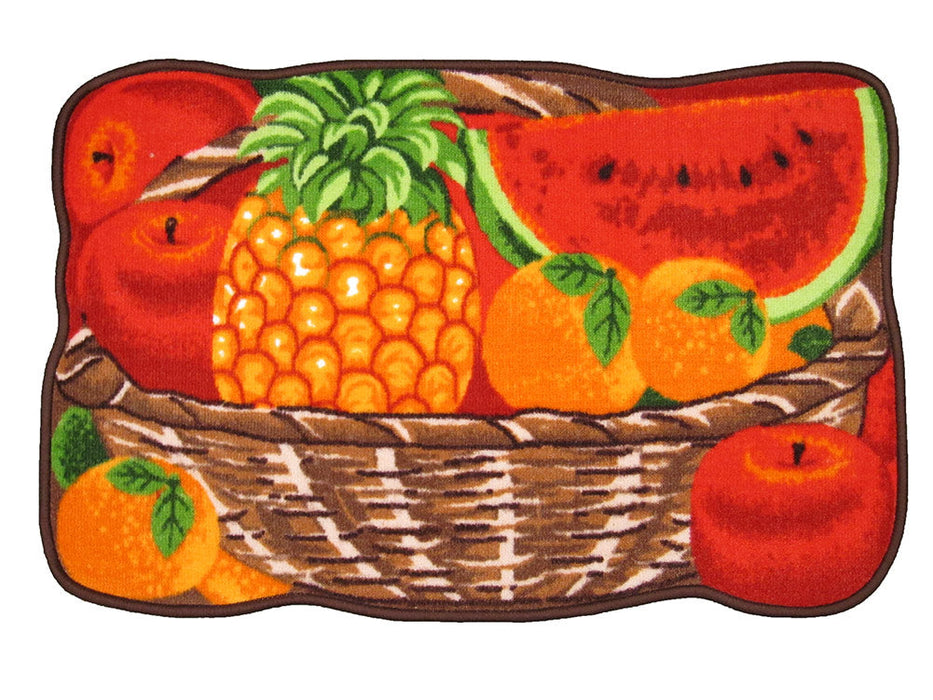 Juicy Fruits Printed Non-Slip Kitchen Mat, 18x30 Inches