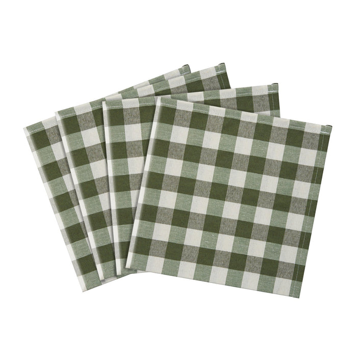 Buffalo Check Gingham 4 Pack Napkins, 17x17 Inches