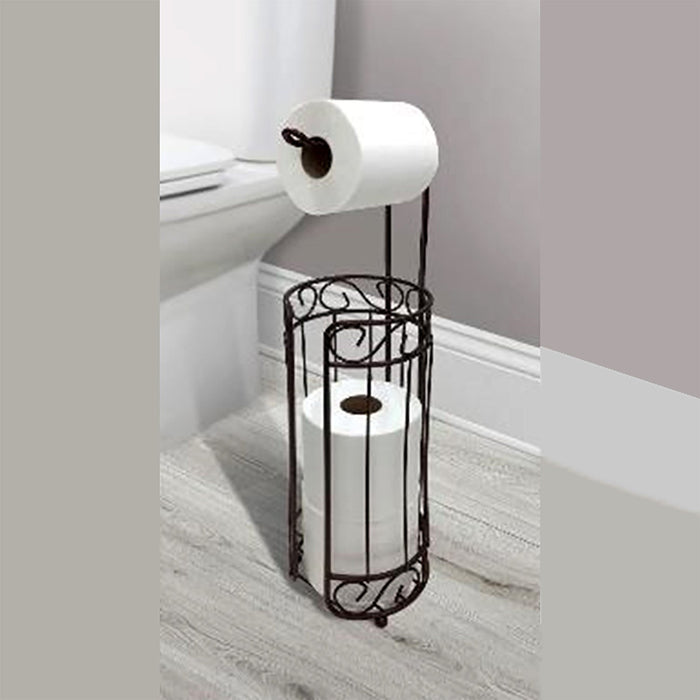 Spigo Home Bath Toilet Paper Holder And Dispenser, Bronze, 6x6x22 Inches