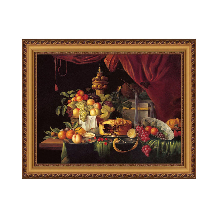 Premius Fruit And Cake Still Life Wall Art, 24x30 Inches