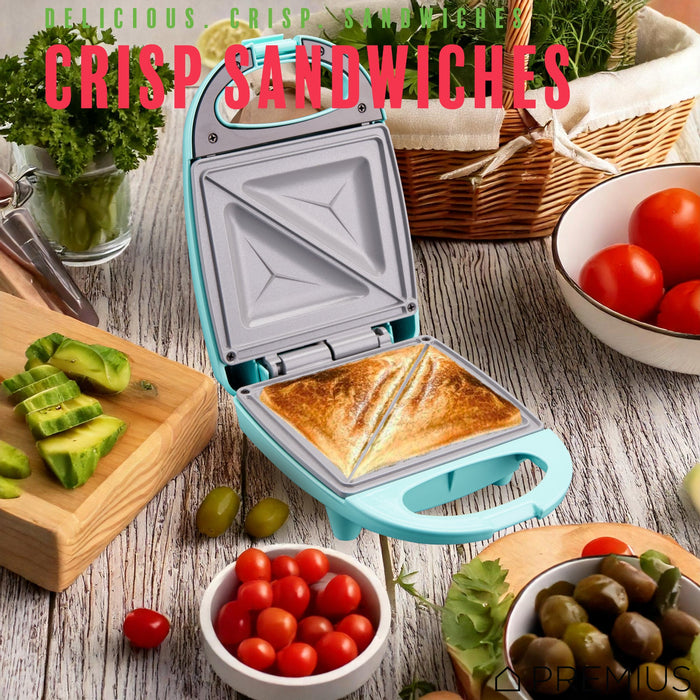 PREMIUS Ceramic Non-Stick Mini Snack Sandwich Maker, 5x4.4 Inch Mold