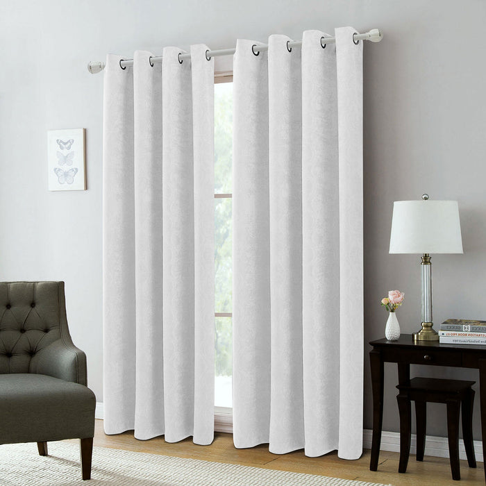 Andy Ogee Room Darkening Curtain Grommet Window Panel, 54x84 Inches