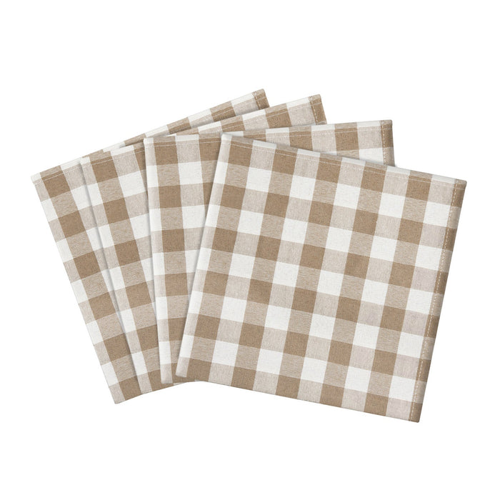 Buffalo Check Gingham 4 Pack Napkins, 17x17 Inches