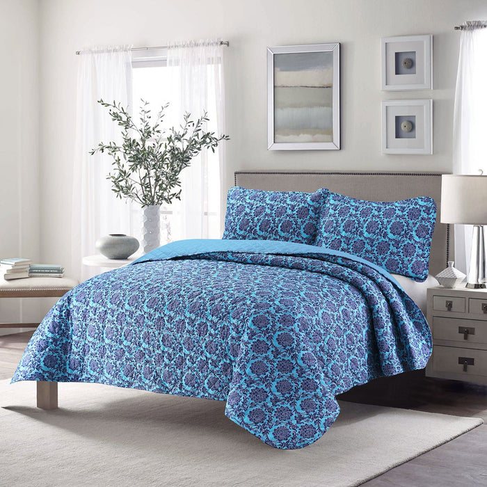Premius Liam Reversible Cotton Quilt Set