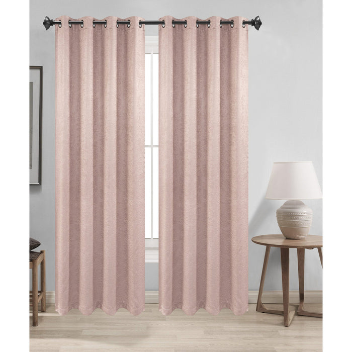 Prescott Ribbed Texture Room Darkening Grommet Window Panel, 54x84 Inches