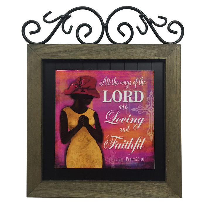 Premius Women of Faith Metal Plaque, Lord-Loving-Faithful, 12x14 Inches