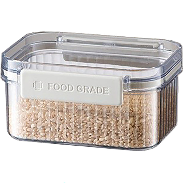 PREMIUS Plastic Food Storage Container, Rectangle, Clear-Natural