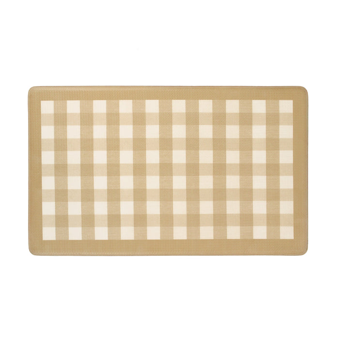 Achim Decorative Buffalo Check Anti-Fatigue Mat, Taupe, 18x30 Inches