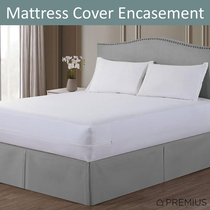 Microfiber Hypoallergenic Waterproof Mattress Cover Protector Encasement, 16 Inches Deep