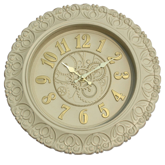 PREMIUS Industrial Style Decorative Wall Clock, Antique, 12 Inches