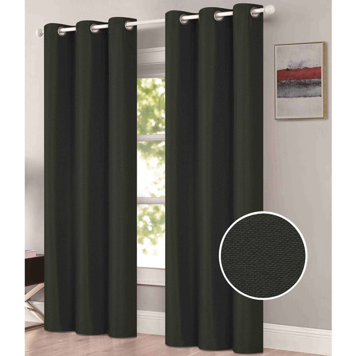 Freida 2-Pack Room Darkening Grommet Window Panels Set, 38x84 Inches Each